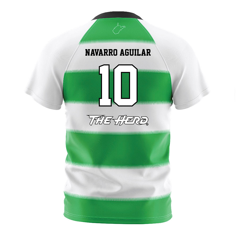 Marshall - NCAA Women's Soccer : Nicole Navarro Aguilar - Green Stripes Soccer Jersey-1