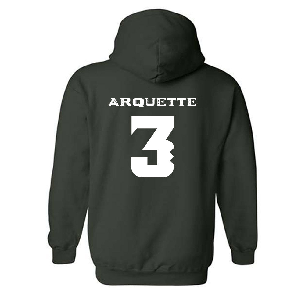 Hawaii - NCAA Women's Volleyball : Adrianna Arquette - Replica Shersey Hooded Sweatshirt-1