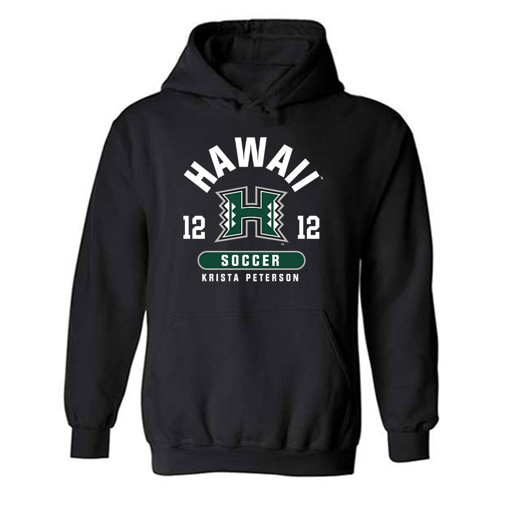 Hawaii - NCAA Women's Soccer : Krista Peterson - Classic Fashion Shersey Hooded Sweatshirt-0