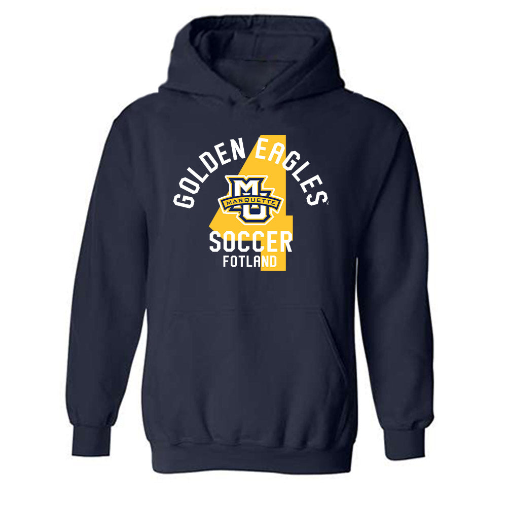 Marquette - NCAA Men's Soccer : Andreas Fotland - Classic Fashion Shersey Hooded Sweatshirt-0