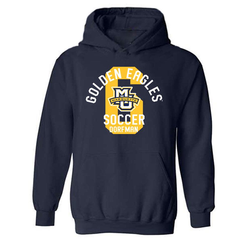 Marquette - NCAA Women's Soccer : Coco Dorfman - Classic Fashion Shersey Hooded Sweatshirt-0