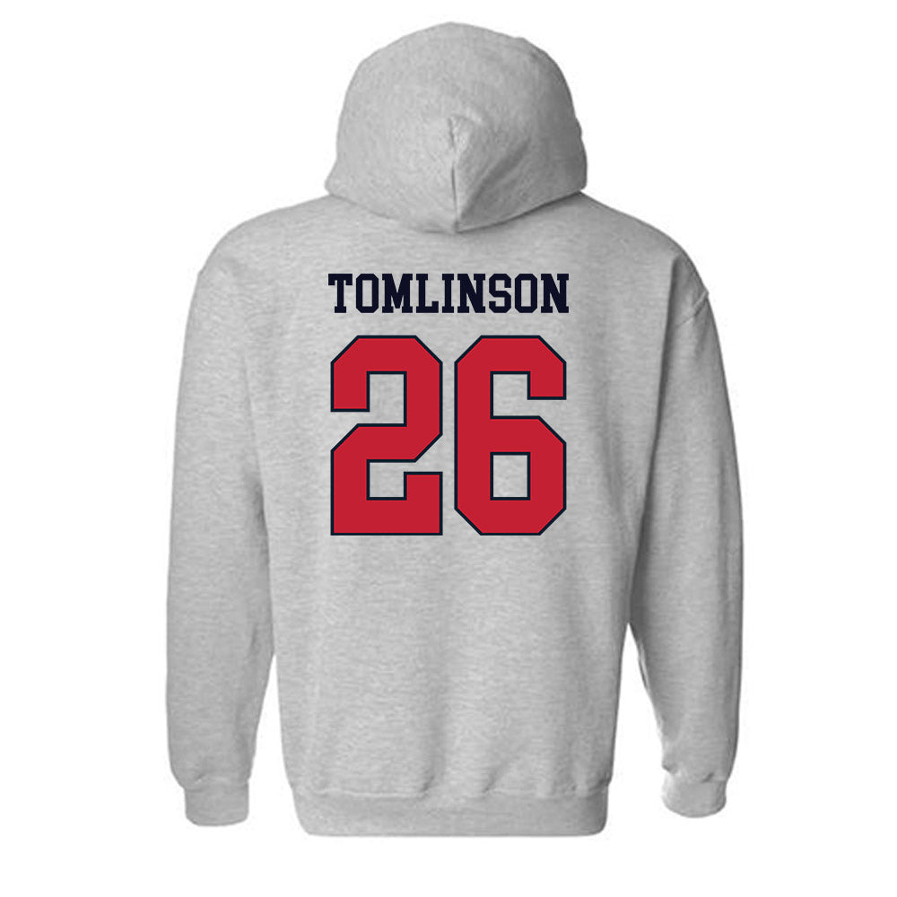 St. Johns - NCAA Men's Soccer : Kaief Tomlinson - Classic Shersey Hooded Sweatshirt-1