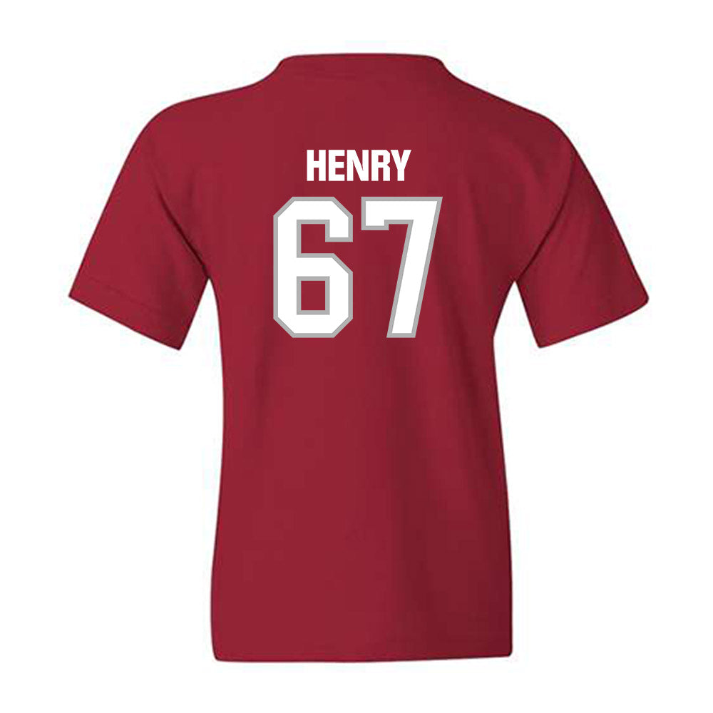 Troy - NCAA Football : Matt Henry - Classic Shersey Youth T-Shirt-1