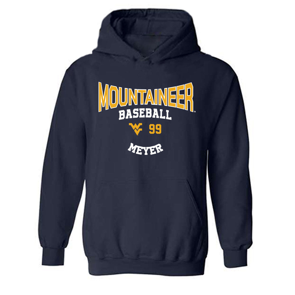 West Virginia - NCAA Baseball : Chase Meyer - Classic Fashion Shersey Hooded Sweatshirt-0