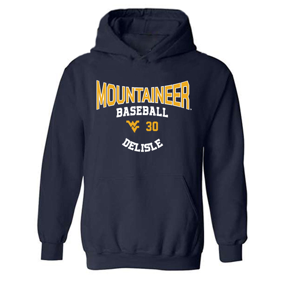 West Virginia - NCAA Baseball : Tucker DeLisle - Classic Fashion Shersey Hooded Sweatshirt-0