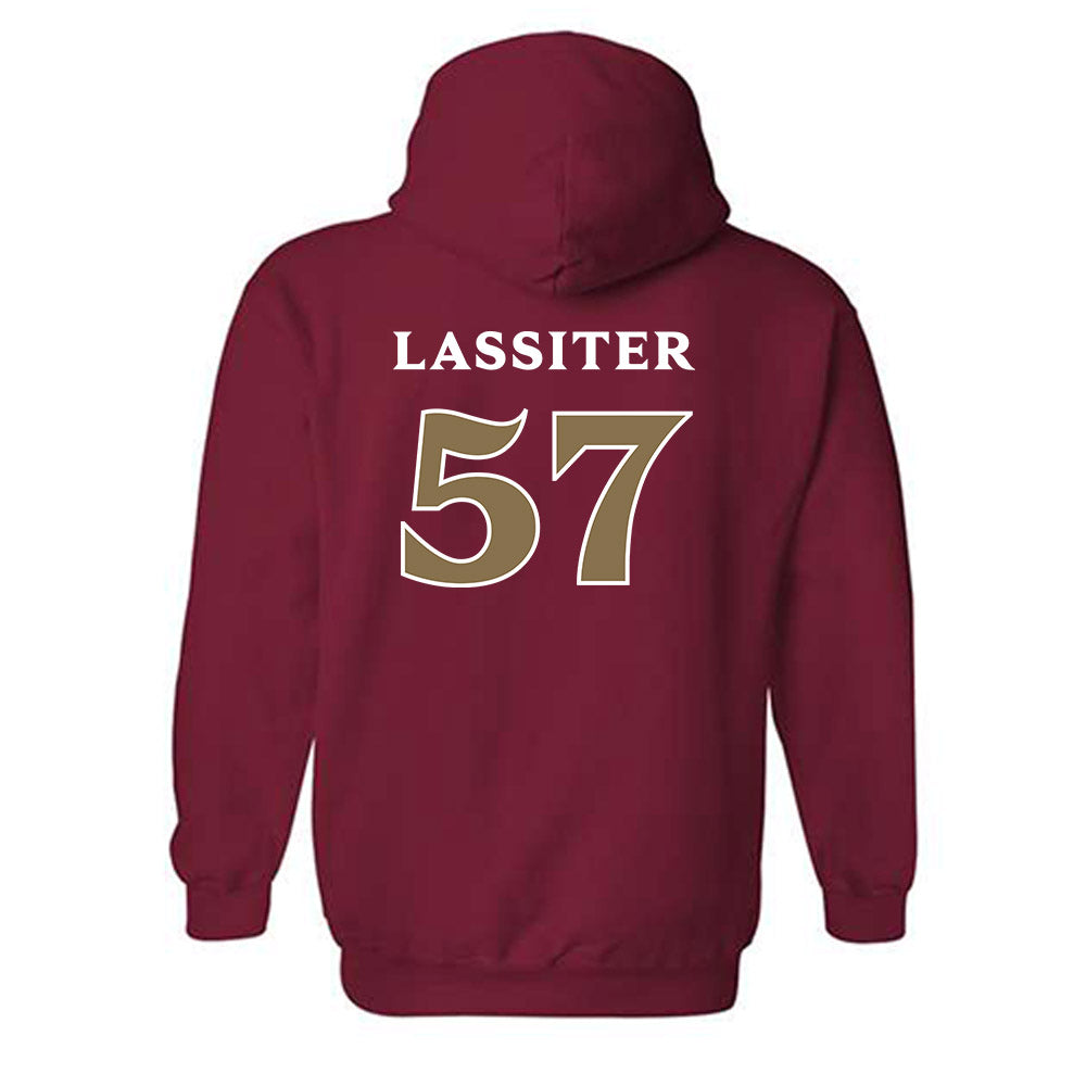 Elon - NCAA Football : Demari Lassiter - Classic Fashion Shersey Hooded Sweatshirt-1