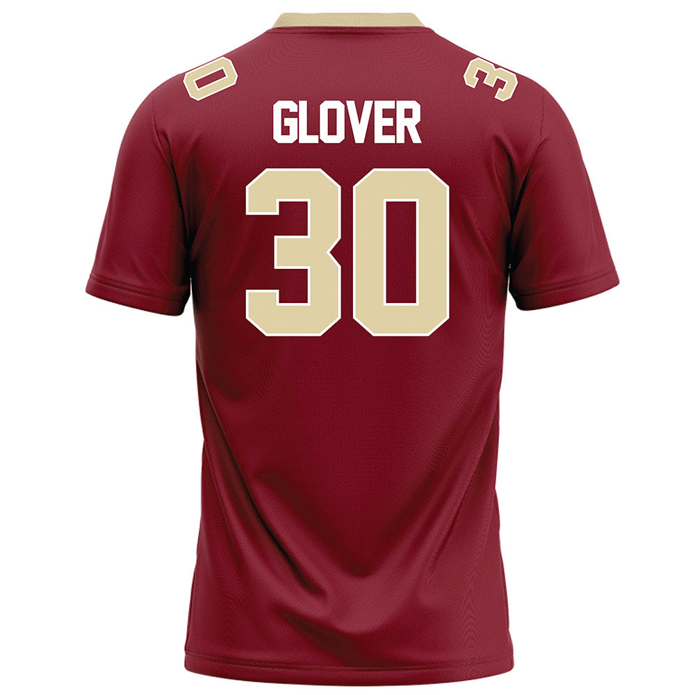 Elon - NCAA Football : Jordan Glover - Maroon Football Jersey-1