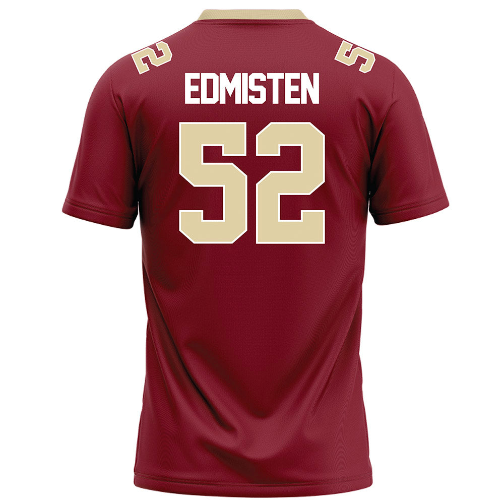 Elon - NCAA Football : Luke Edmisten - Maroon Football Jersey-1