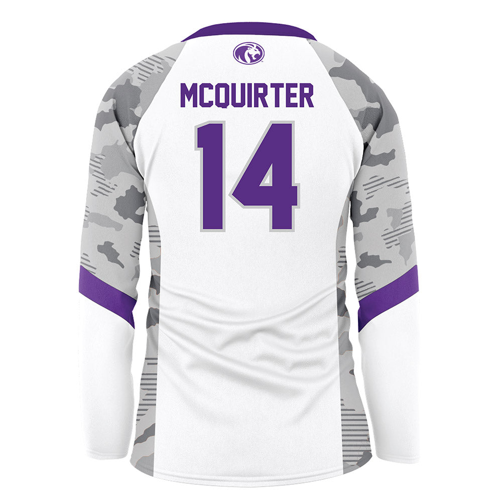North Alabama - NCAA Women's Volleyball : Paris McQuirter - White Volleyball Jersey-1
