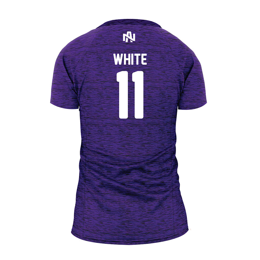 North Alabama - NCAA Beach Volleyball : Emma White - Blue Volleyball Jersey-1