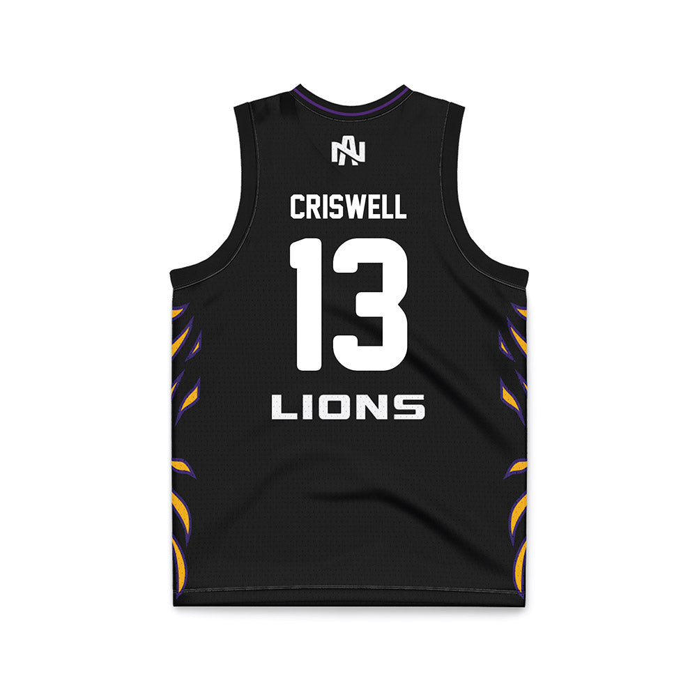 North Alabama - NCAA Women's Basketball : Katie Criswell - Black Basketball Jersey-1