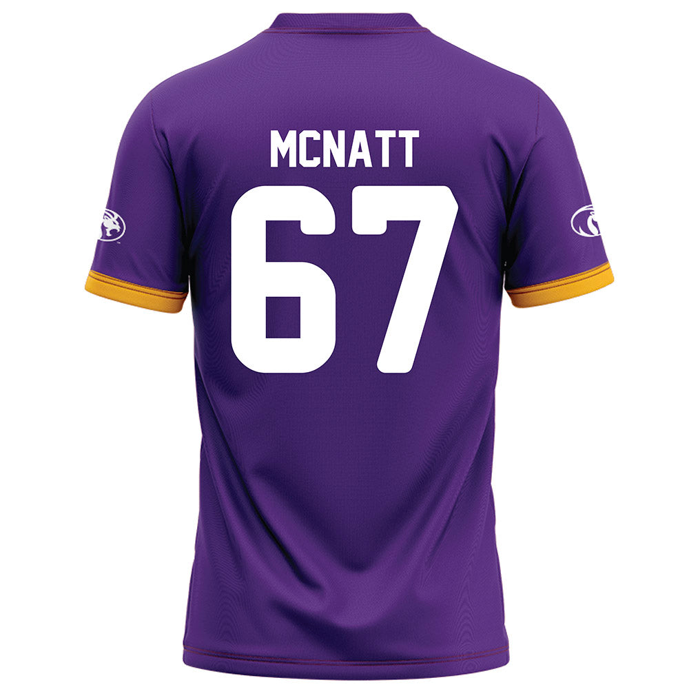 North Alabama - NCAA Football : Shane McNatt - Purple Football Jersey-1
