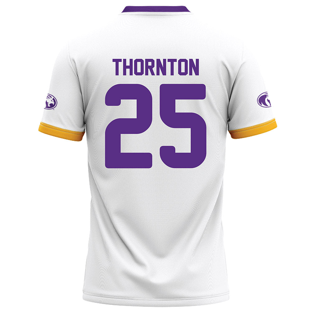 North Alabama - NCAA Football : Logan Thornton - White Football Jersey-1