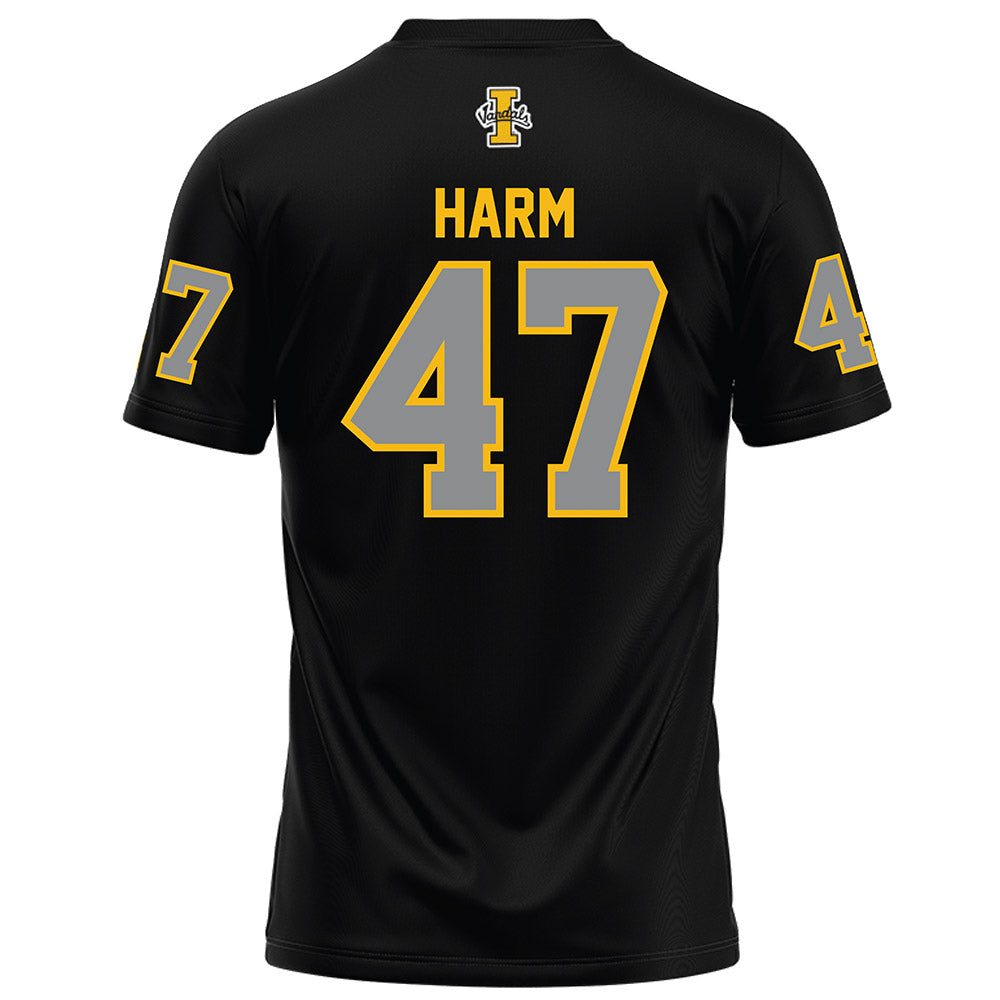 Idaho - NCAA Football : LJ Harm - Black Football Jersey-1