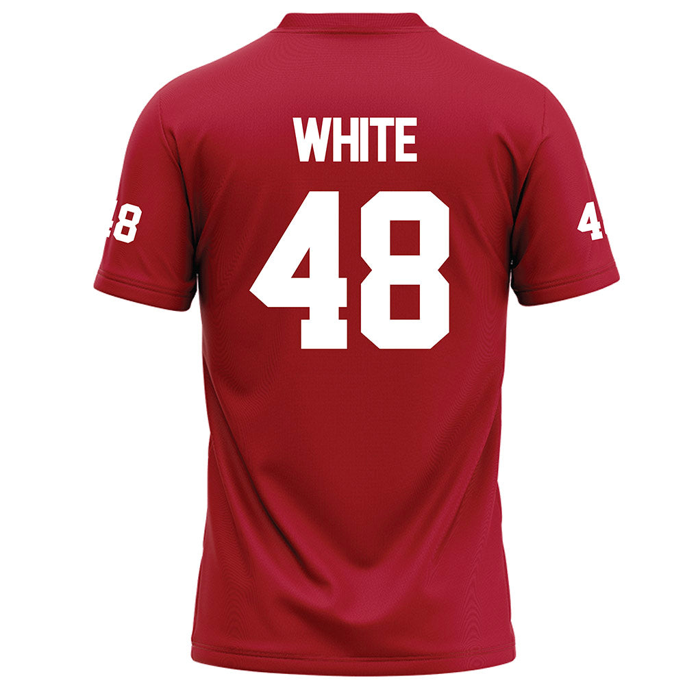 Nicholls State - NCAA Football : Scott White - Red Football Jersey-1