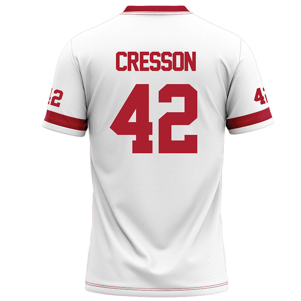 Nicholls State - NCAA Football : David Cresson - White Football Jersey-1