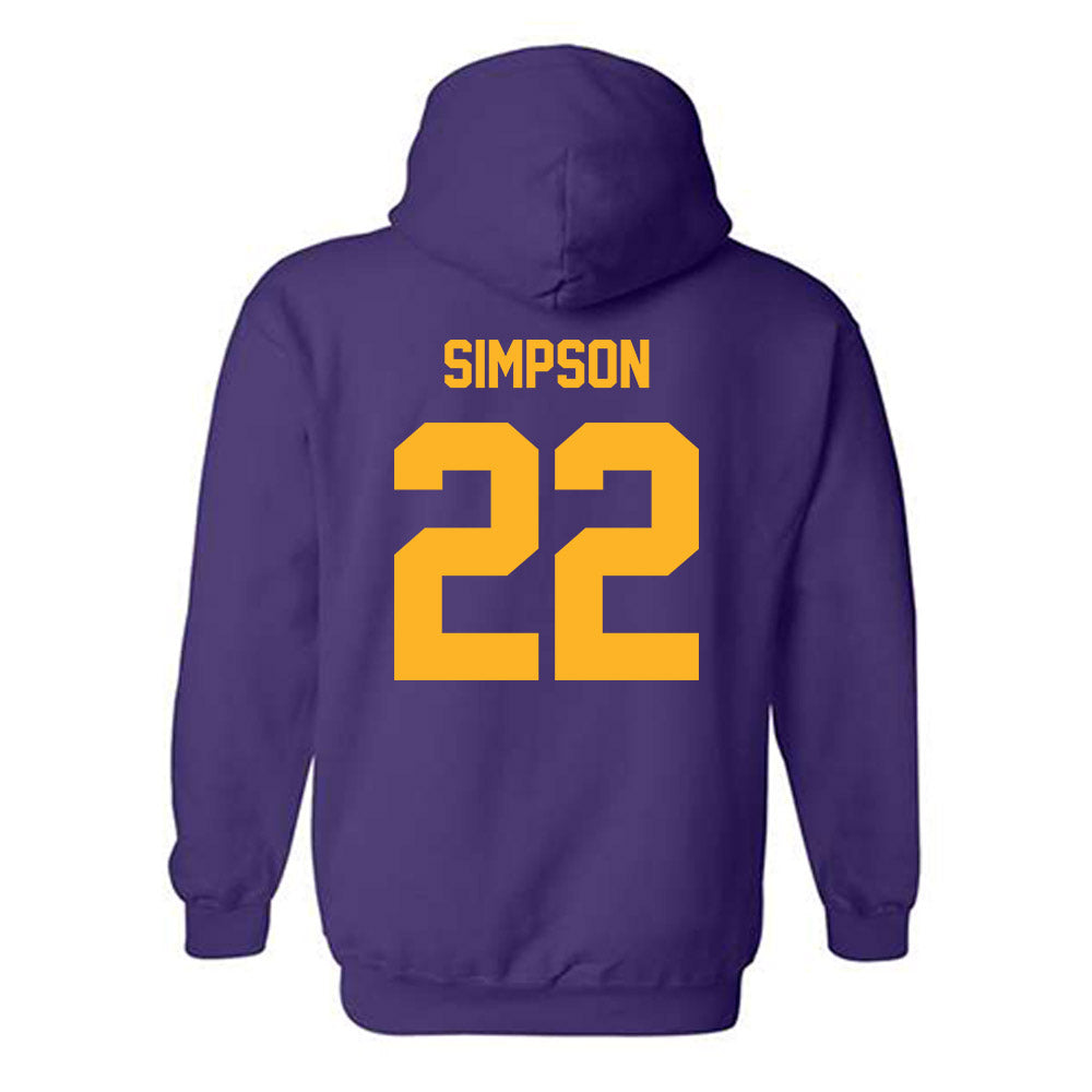 North Alabama - NCAA Football :Jaylen Simpson - Classic Fashion Shersey Hooded Sweatshirt-1