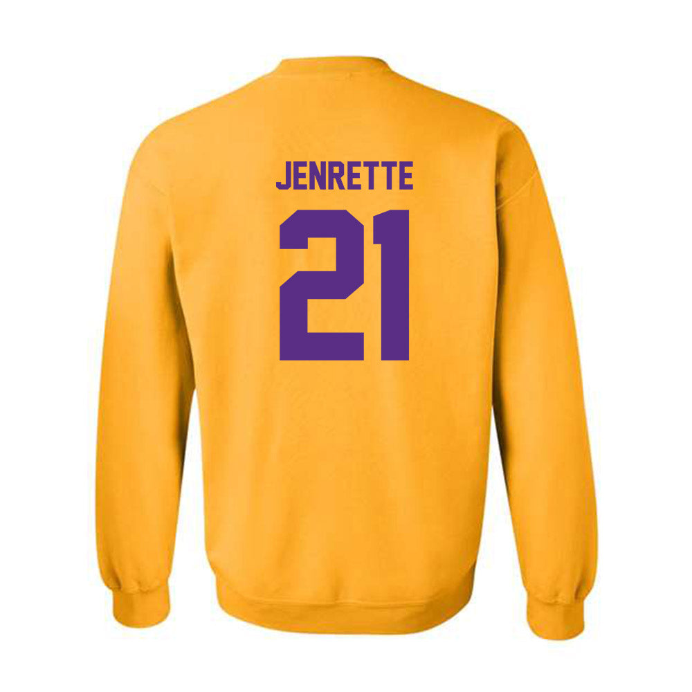North Alabama - NCAA Men's Basketball : Israel Jenrette - Classic Fashion Shersey Crewneck Sweatshirt-1
