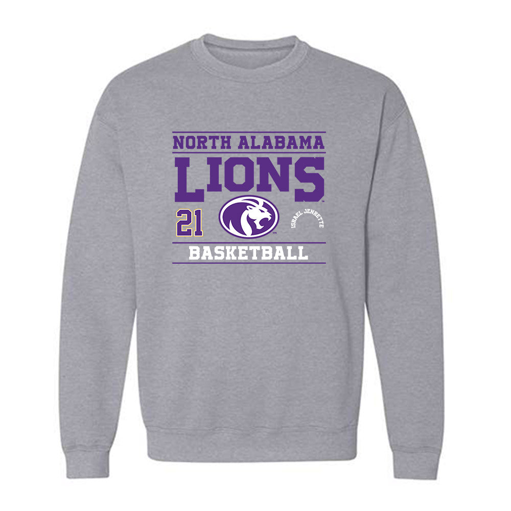 North Alabama - NCAA Men's Basketball : Israel Jenrette - Classic Fashion Shersey Crewneck Sweatshirt-0