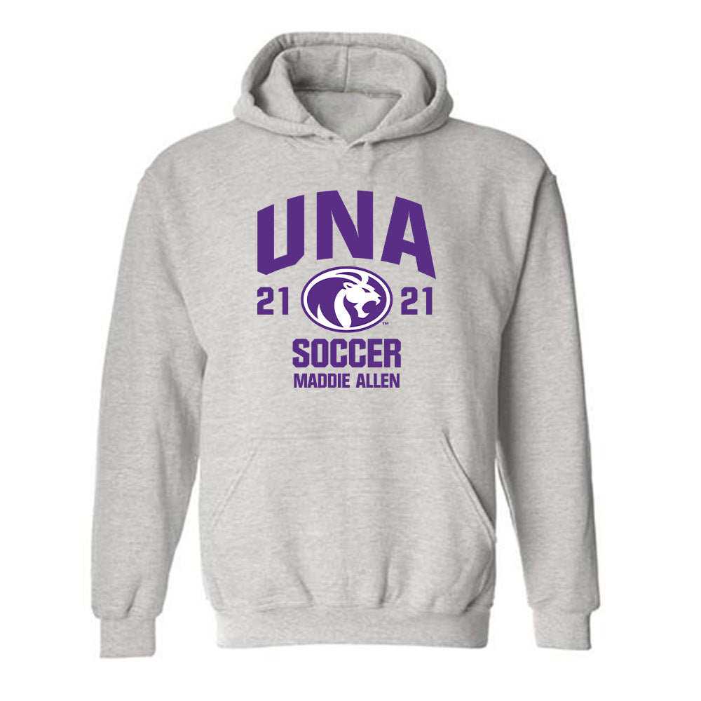 North Alabama - NCAA Women's Soccer : Maddie Allen - Classic Fashion Shersey Hooded Sweatshirt-0