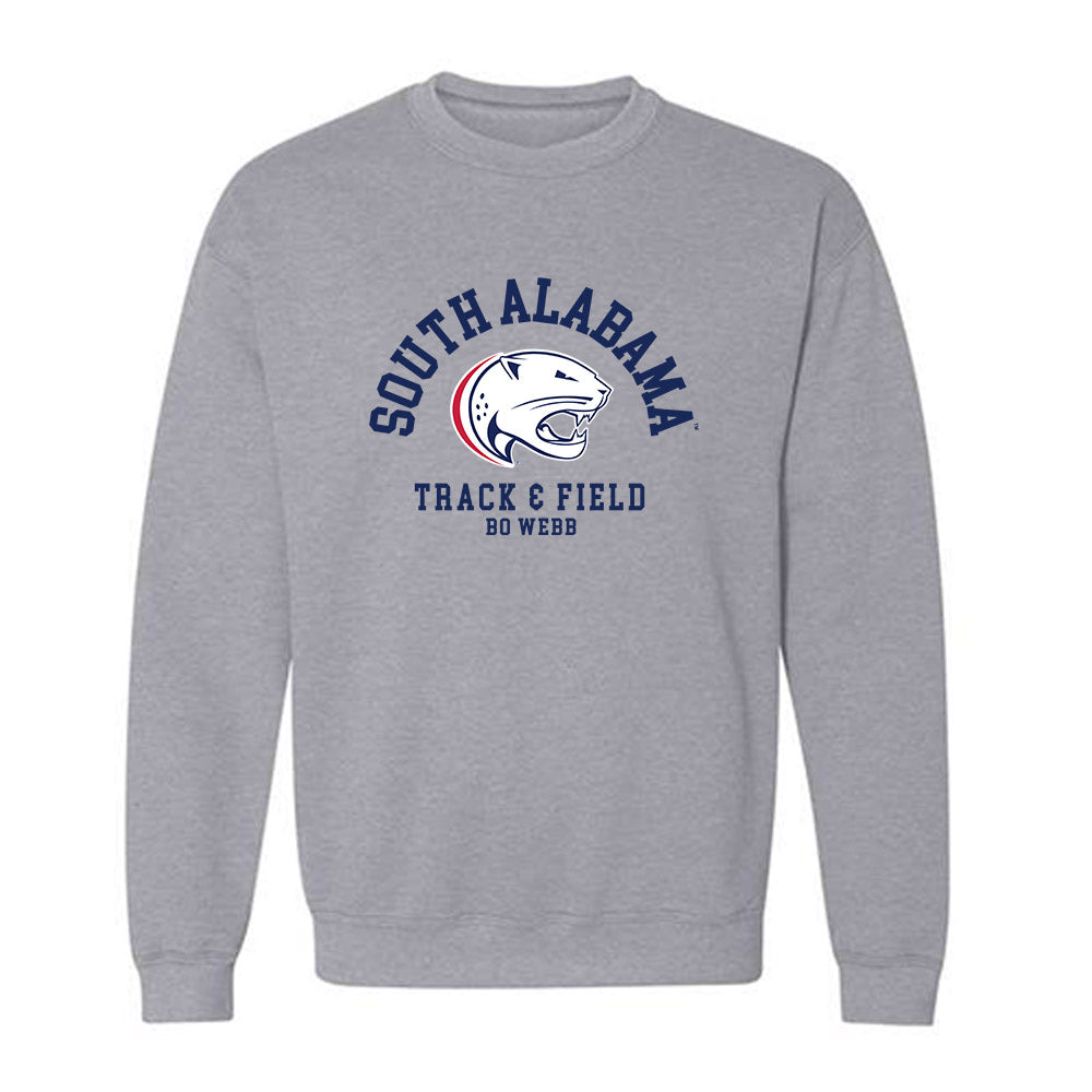 South Alabama - NCAA Men's Track & Field : Bo Webb - Classic Fashion Shersey Crewneck Sweatshirt-0