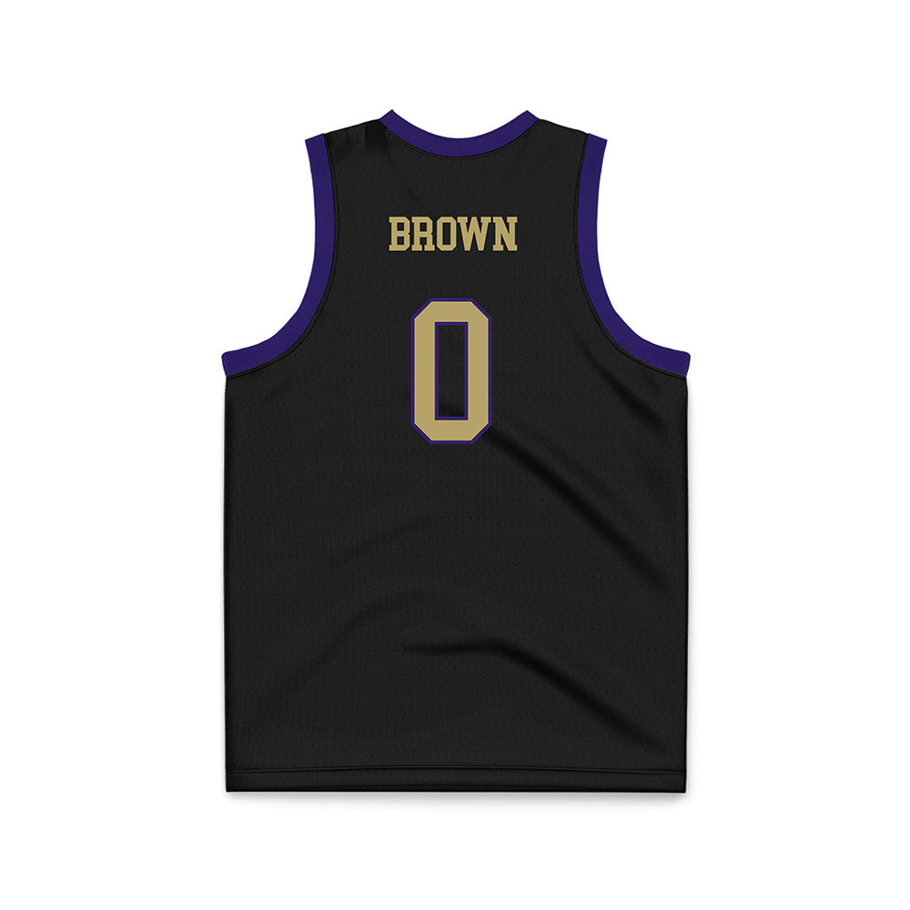 JMU - NCAA Men's Basketball : Christian Brown - Black Basketball Jersey-1