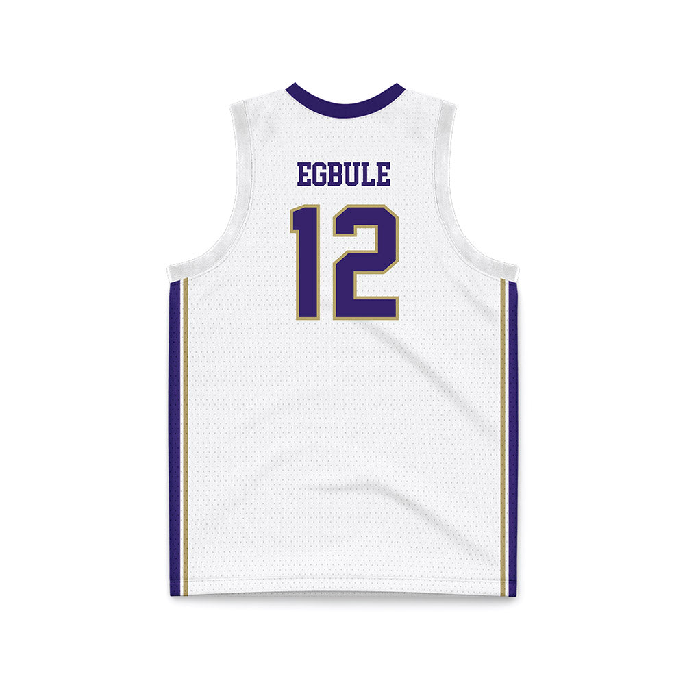 JMU - NCAA Men's Basketball : Oriekose Egbule - White Basketball Jersey-1