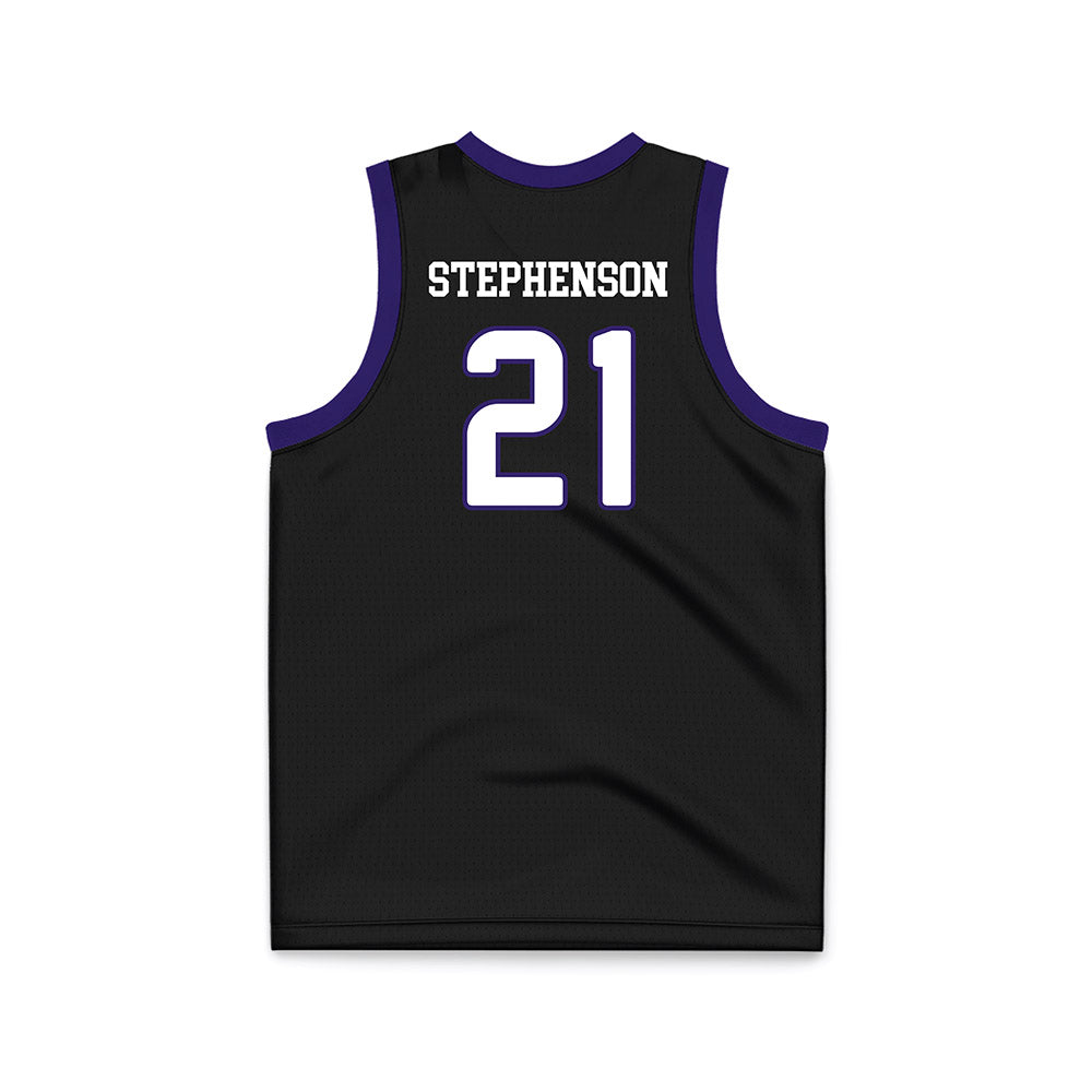 JMU - NCAA Women's Basketball : Zakiya Stephenson - Black Basketball Jersey-1