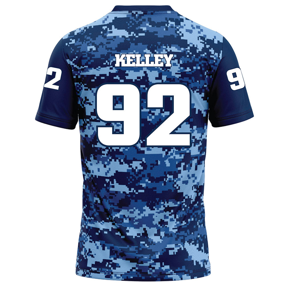 UTC - NCAA Football : Jude Kelley - Navy Blue Camo Football Jersey