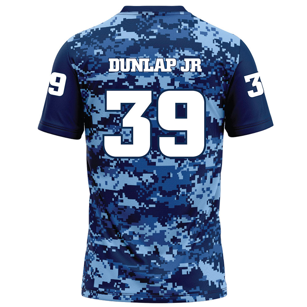 UTC - NCAA Football : Jarian Dunlap Jr - Navy Blue Camo Football Jersey-1