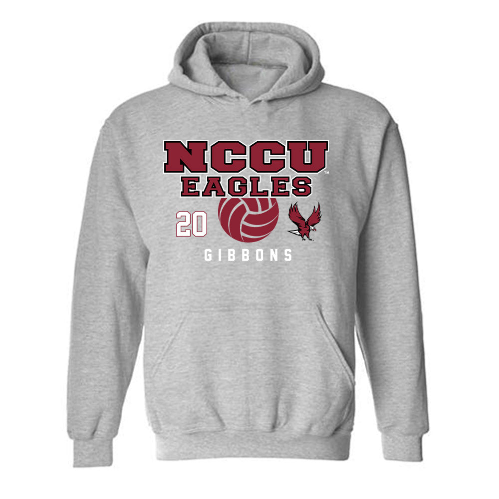 NCCU - NCAA Women's Volleyball : Hailey Gibbons - Classic Fashion Shersey Hooded Sweatshirt-0