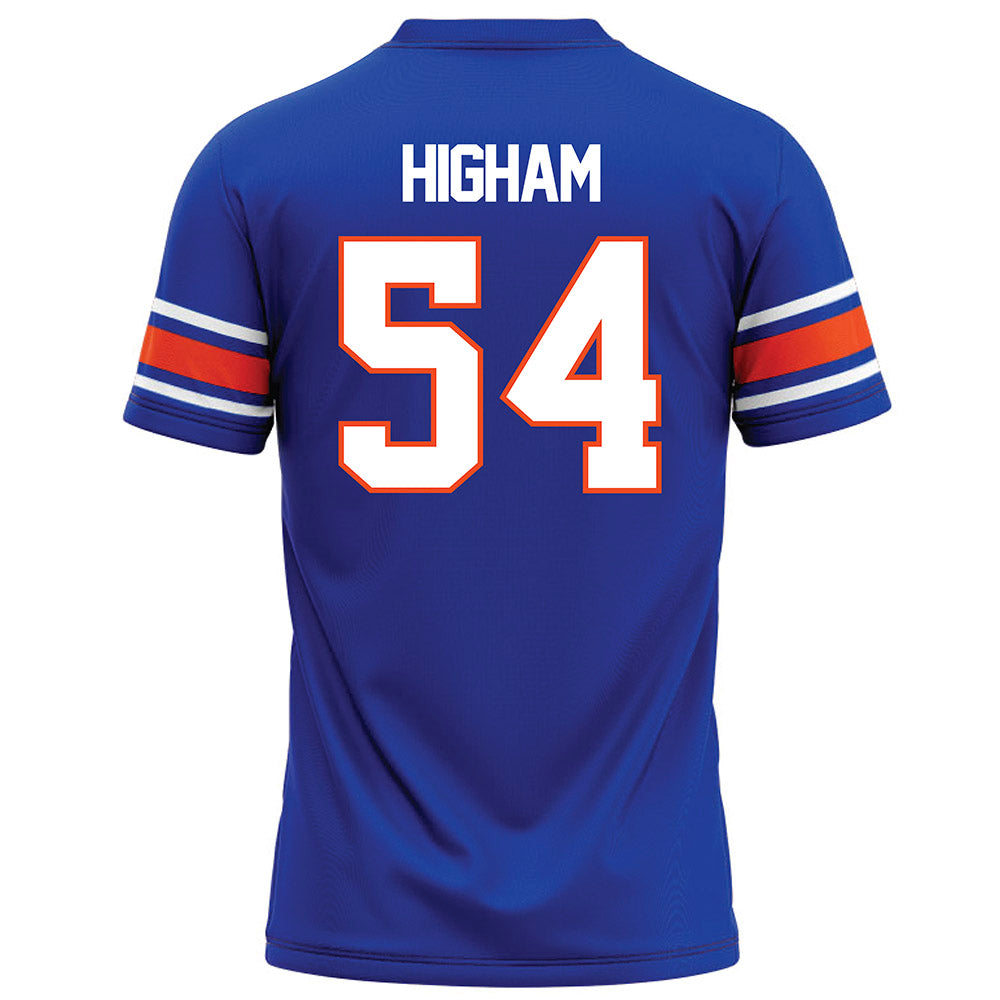 Boise State - NCAA Football : Hunter Higham - Blue Football Jersey-1