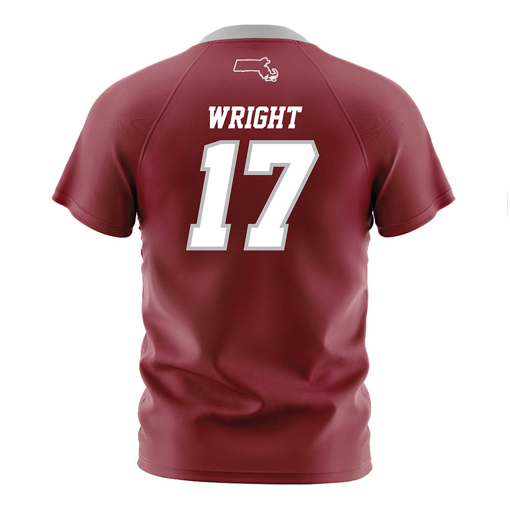 UMass - NCAA Men's Soccer : Braeden Wright - Maroon Soccer Jersey-1