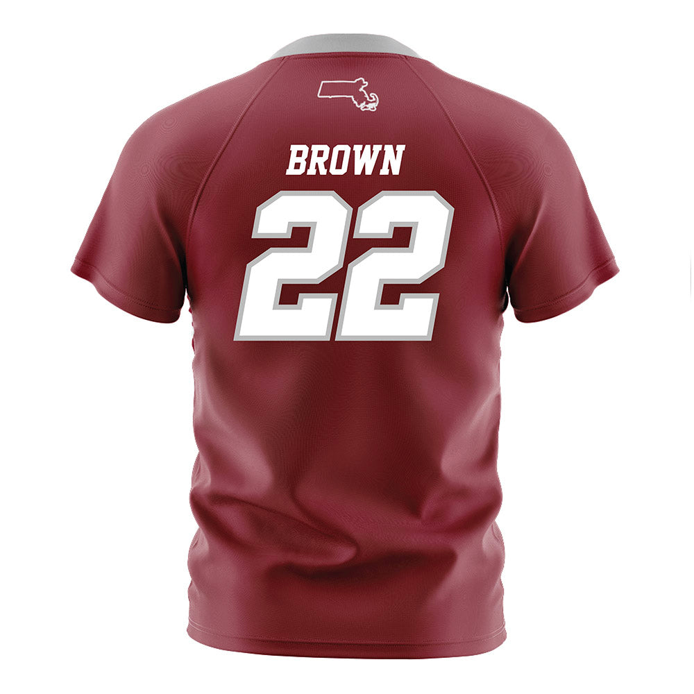 UMass - NCAA Men's Soccer : Alex Brown - Maroon Soccer Jersey-1