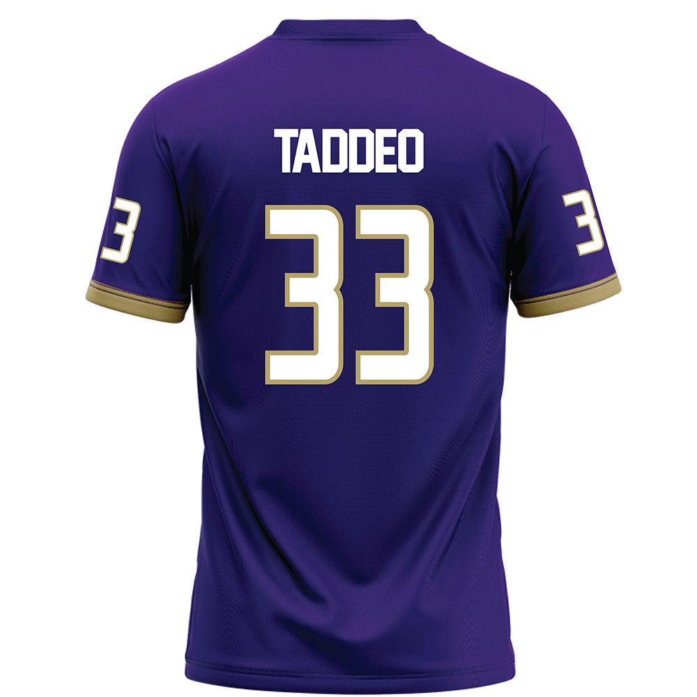 JMU - NCAA Football : Andrew Taddeo - Purple Football Jersey-1