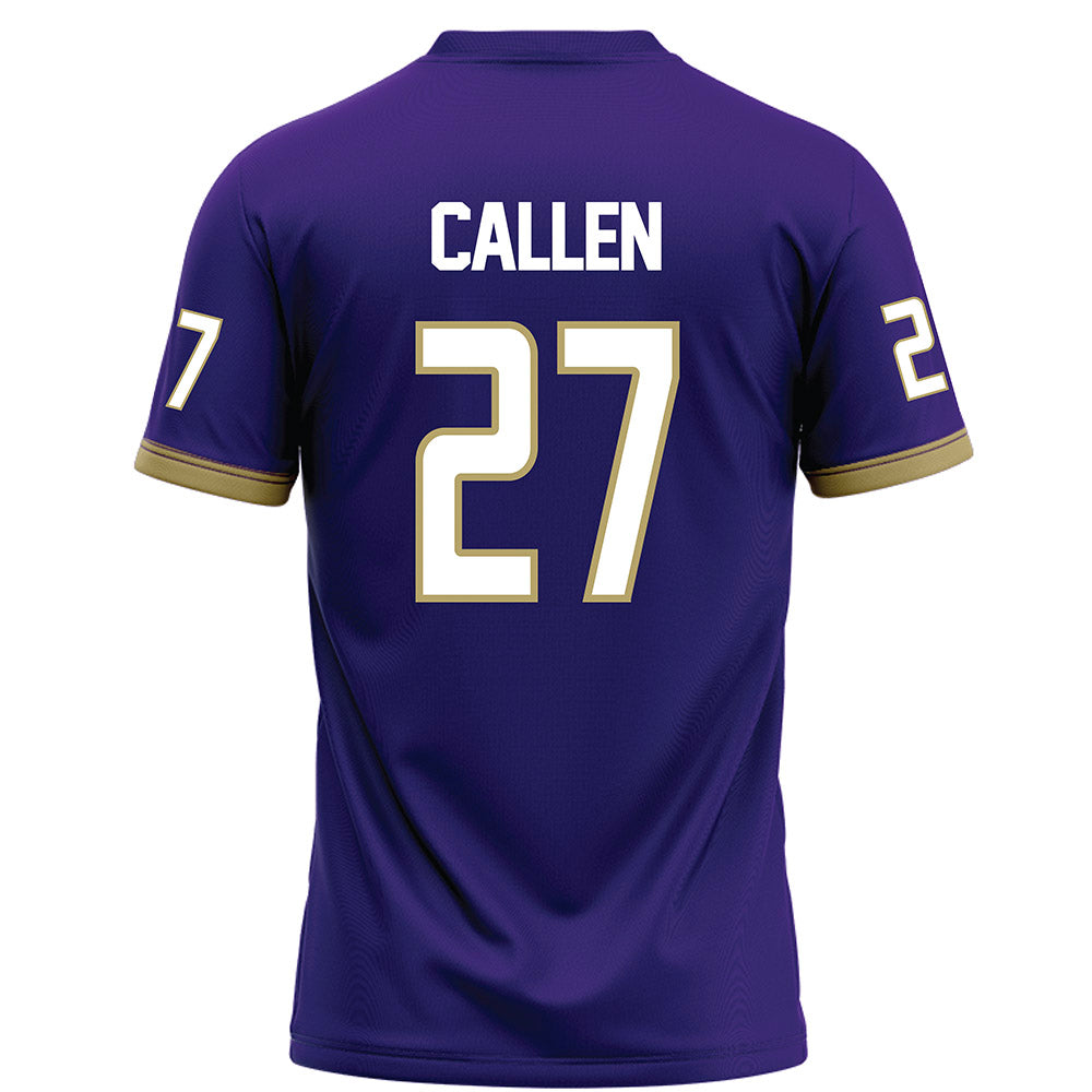 JMU - NCAA Football : Kai Callen - Purple Football Jersey-1