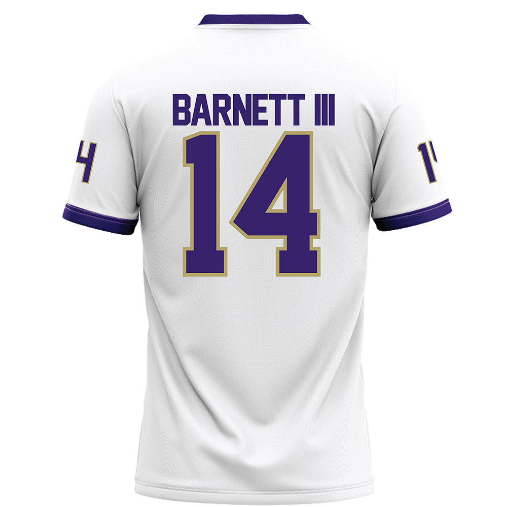 JMU - NCAA Football : Alonza Barnett III - White Football Jersey