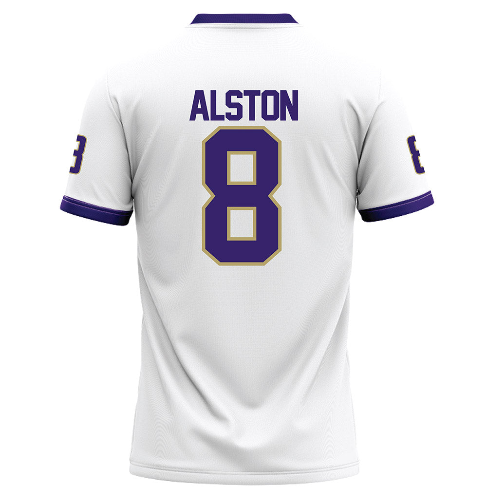 JMU - NCAA Football : Isaiah Alston - White Football Jersey-1