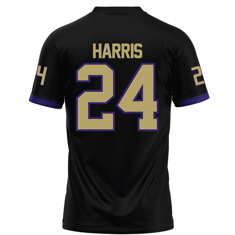 JMU - NCAA Football : Phillip Harris - Black Football Jersey-1
