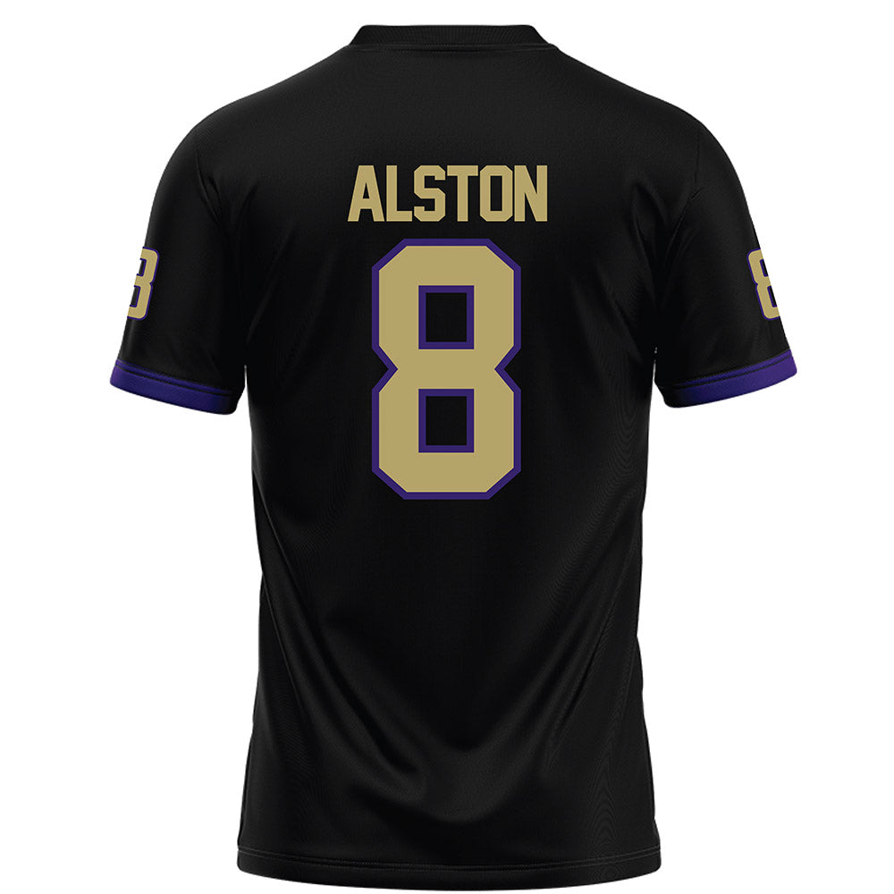 JMU - NCAA Football : Isaiah Alston - Black Football Jersey-1