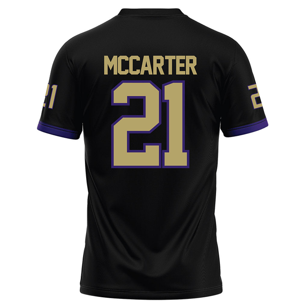 JMU - NCAA Football : Jackson McCarter - Black Football Jersey-1