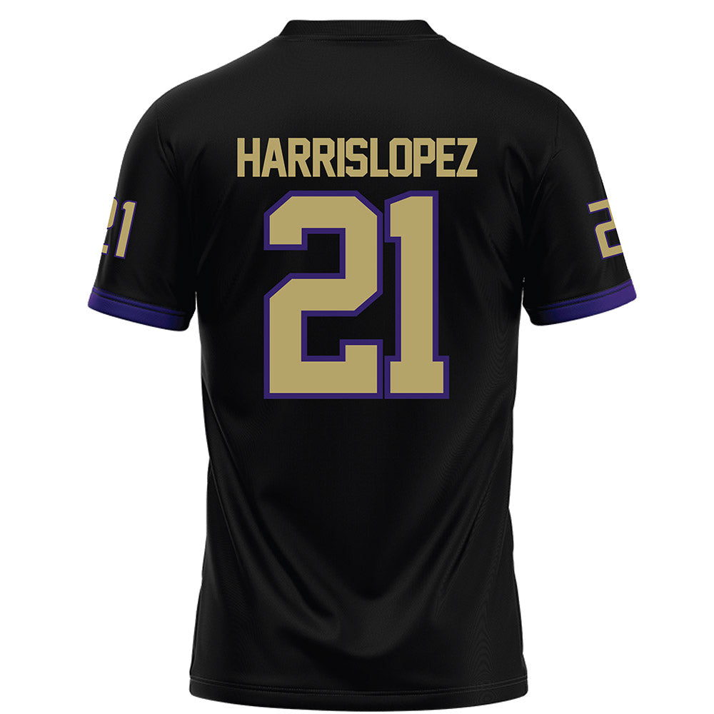 JMU - NCAA Football : Curtis Harris-Lopez - Black Football Jersey-1