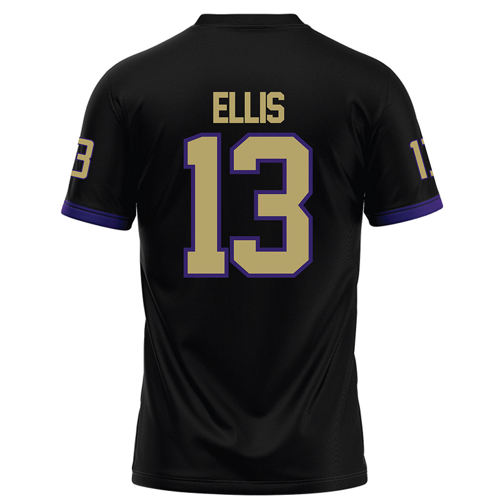 JMU - NCAA Football : Landon Ellis - Black Football Jersey-1