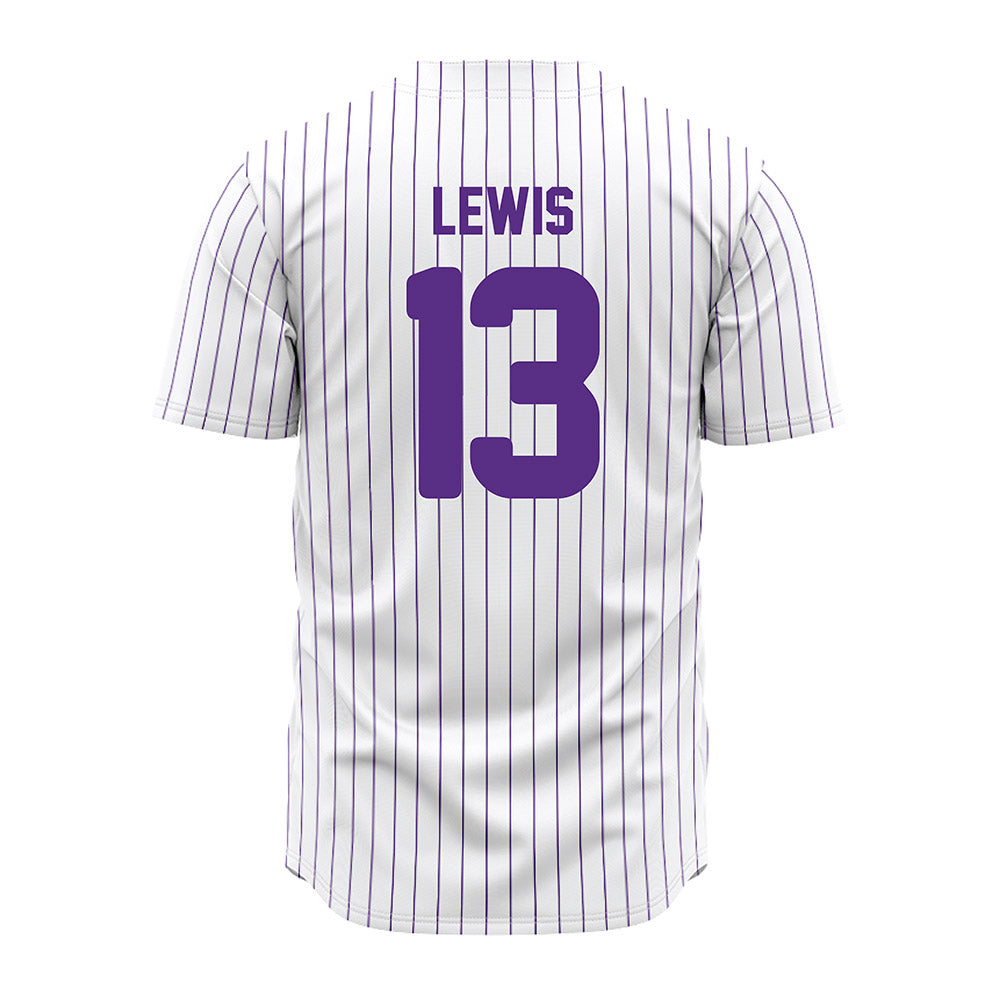 North Alabama - NCAA Baseball : Kyle Lewis - Pin Stripes Jersey-1