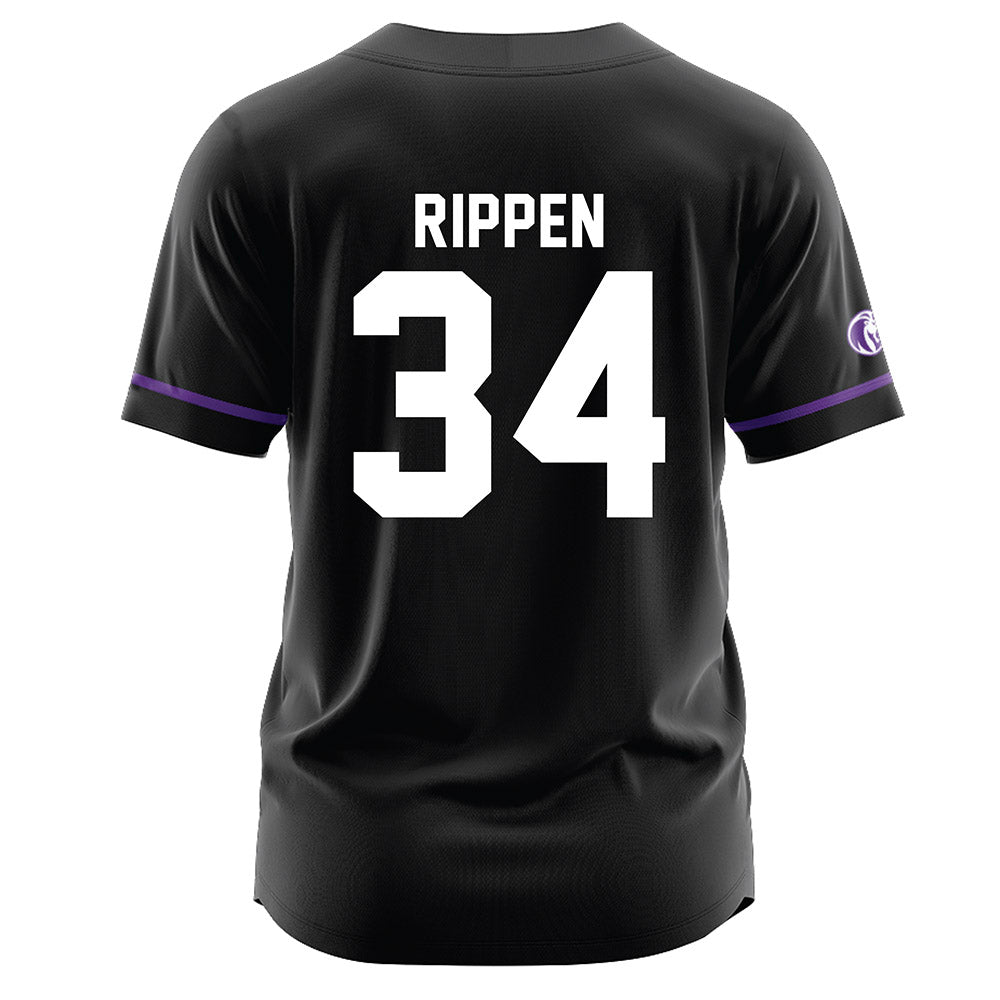 North Alabama - NCAA Baseball : Nash Rippen - Black Jersey-1