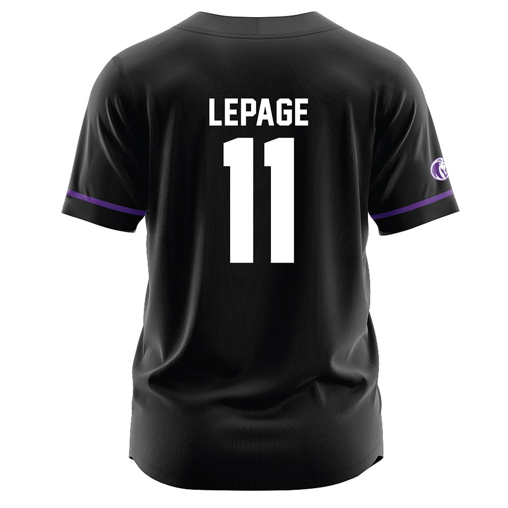 North Alabama - NCAA Baseball : Tyler LePage - Black Jersey-1