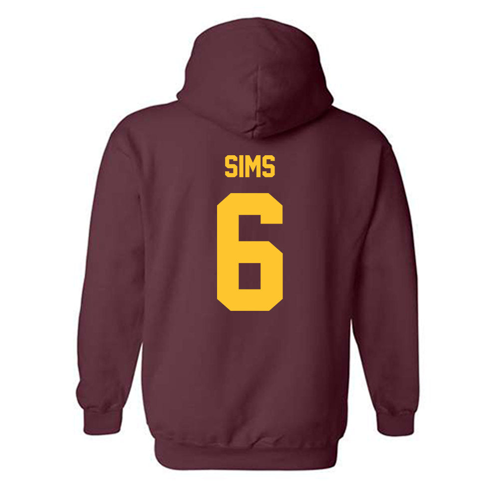 Arizona State - NCAA Football : Jeff Sims - Classic Shersey Hooded Sweatshirt-1