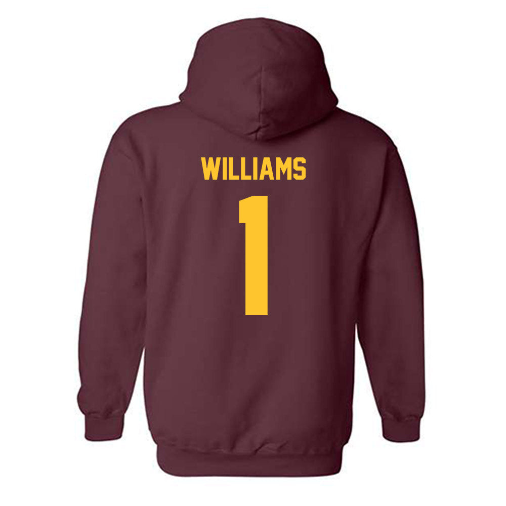 Arizona State - NCAA Women's Basketball : Amaya Williams - Classic Shersey Hooded Sweatshirt-1