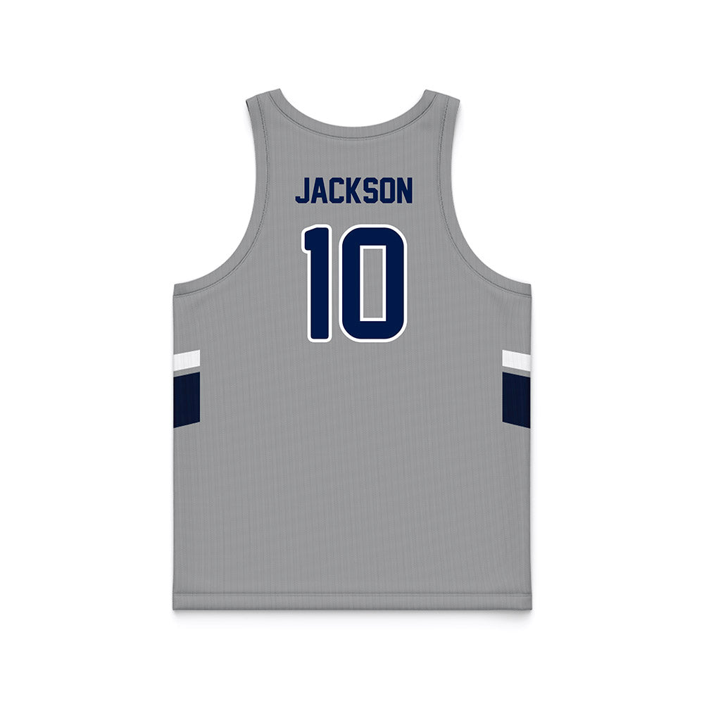 UNF - NCAA Men's Basketball : Kent Jackson - Grey Basketball Jersey-1