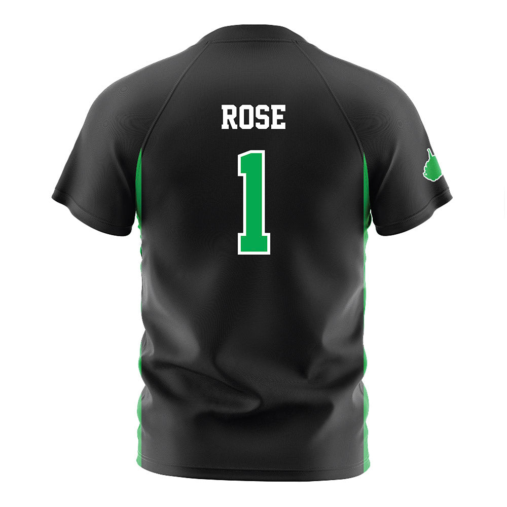 Marshall - NCAA Men's Soccer : Dan Rose - Black Soccer Jersey-1